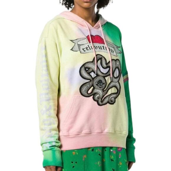 NWOT Zadig & Voltaire Spencer Tie Dye Hoodie Sweatshirt Medium - Picture 1 of 8